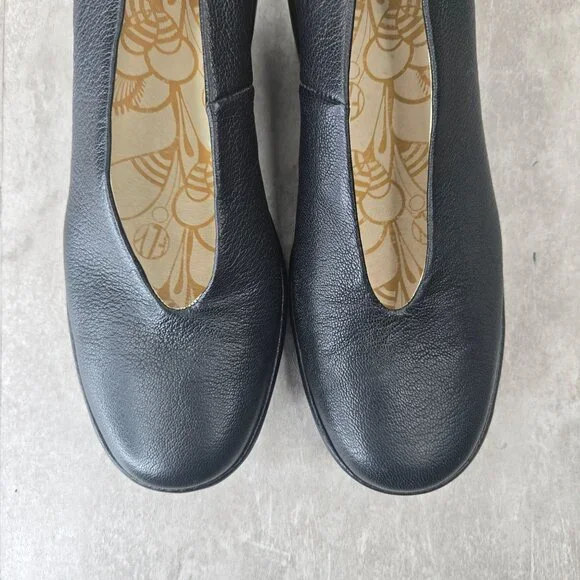 Fly London Wedge Pumps Black Minimalist Retro Chunky Platform Comfort Wedges - Picture 9 of 11